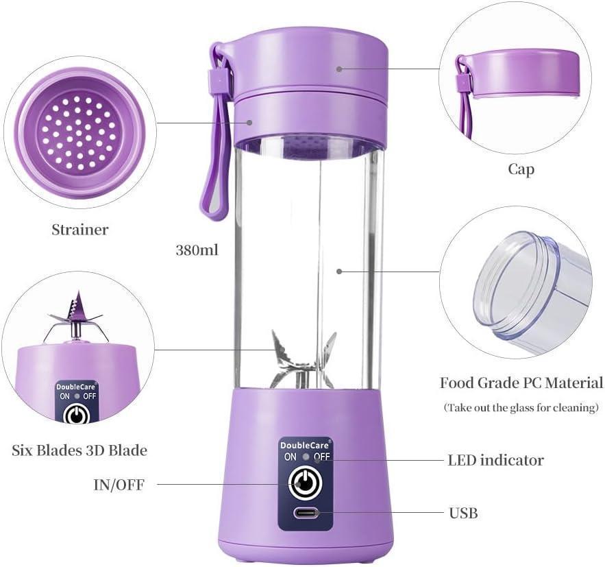 Juicer Blender for Instant Shakes! No Time? No Problem! Fast & Easy Rechargeable Blender for Busy Lifestyles
