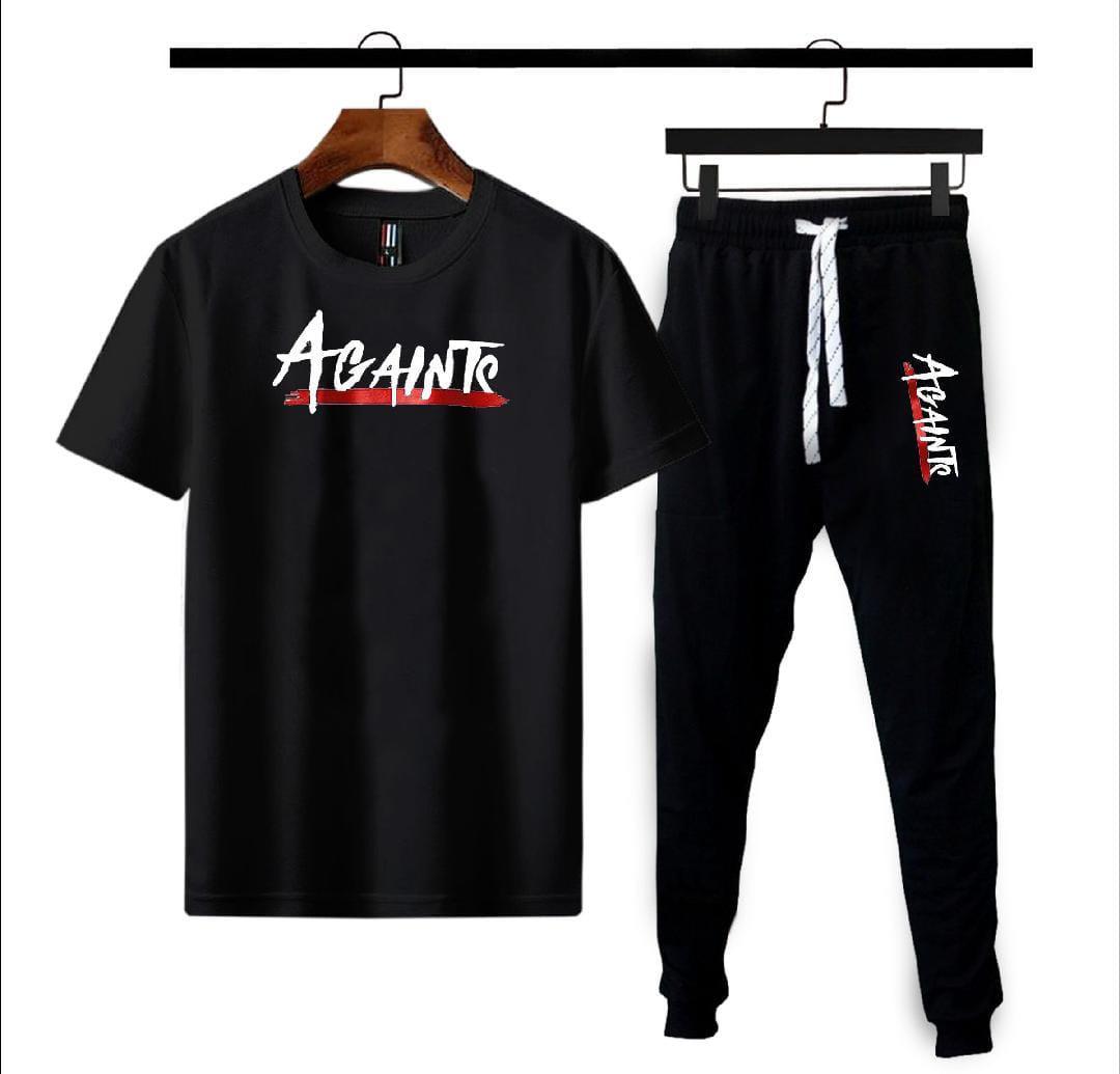 Men's Printed Polyester Track Suit - 2 Pcs Set