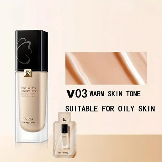Fv Edelweiss Liquid Refreshing Essence Fvina Foundation Skin Care Dry Oil Skin Long-lasting Base Makeup Imported