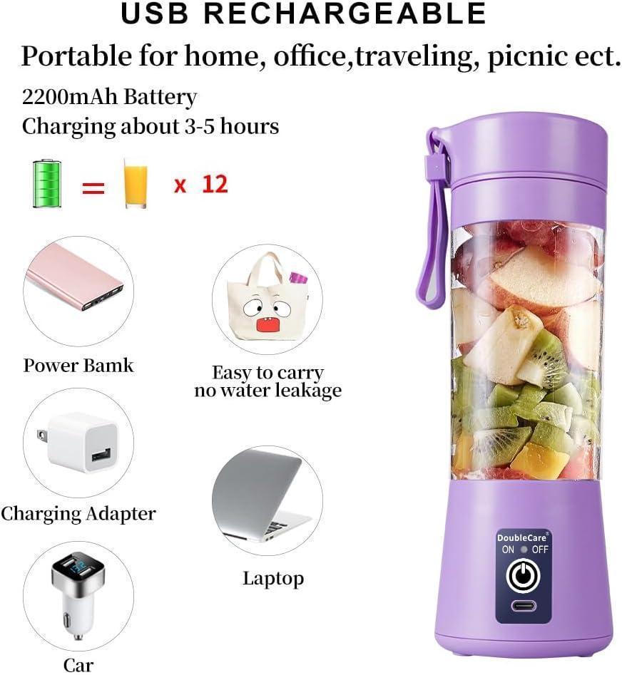 Juicer Blender for Instant Shakes! No Time? No Problem! Fast & Easy Rechargeable Blender for Busy Lifestyles