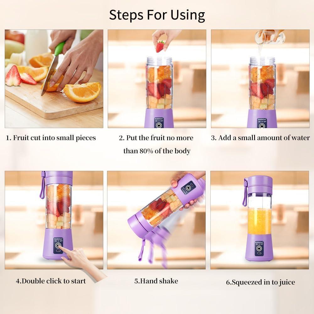Juicer Blender for Instant Shakes! No Time? No Problem! Fast & Easy Rechargeable Blender for Busy Lifestyles