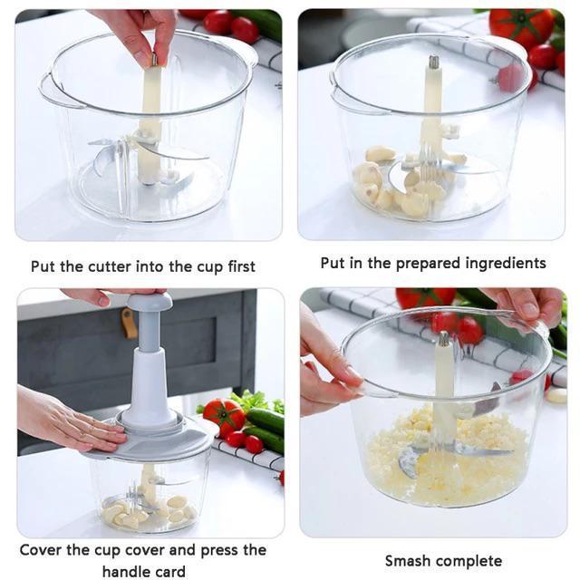 All-in-One Compact Food Chopper – Easy, Fast, Save Time, Save Space