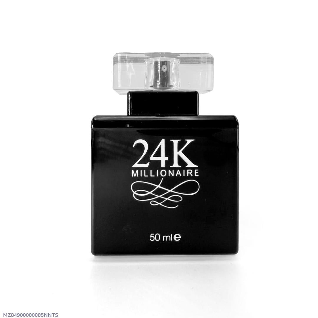 24K Millionaire Black Men's Perfume - 1 Pc
