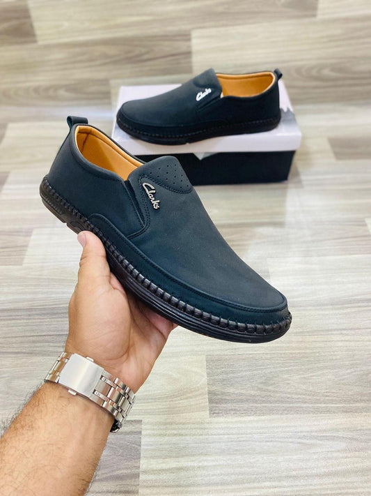 Men's Formal Black Rexine Loafers - 1 Pcs