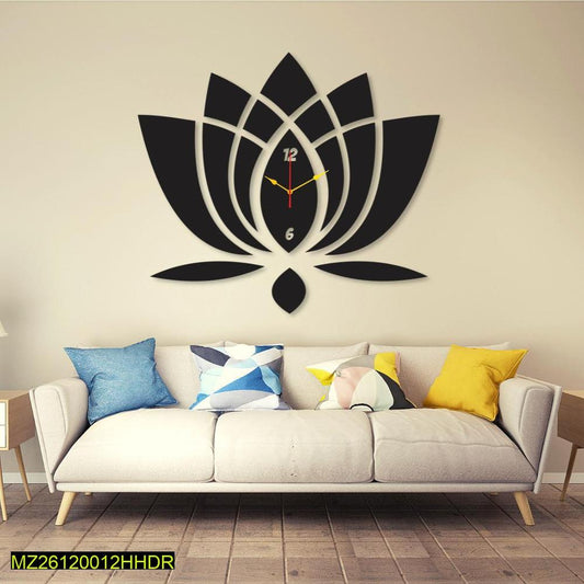 Flower Round Analogue Wall Clock