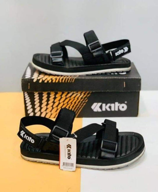 Men's Elastic Fibre Sports Sandals, Black FM