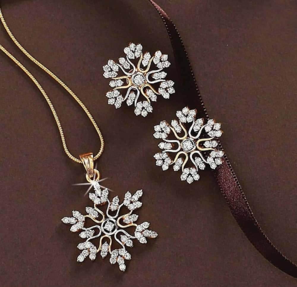 Stunning 2 Pcs Gold Plated Artificial Jewelry Set - Elegant Design