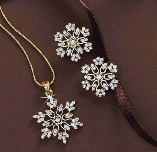 Stunning 2 Pcs Gold Plated Artificial Jewelry Set - Elegant Design